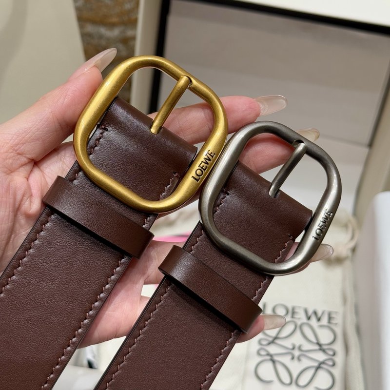 LOEWE 여성 클래식 베지터블 탣닝 가죽 벨트 001-192635