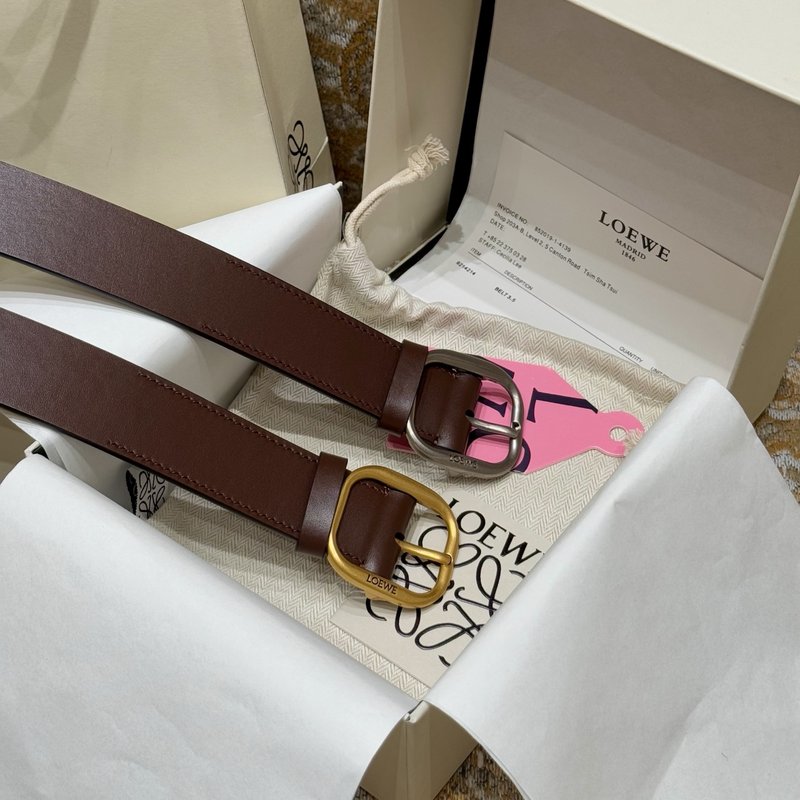 LOEWE 여성 클래식 베지터블 탣닝 가죽 벨트 001-192635