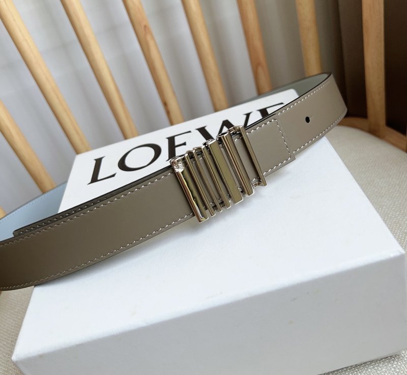 로에웨 LOEWE 스무스 소가죽 기하학적 버클 벨트 001-192648
