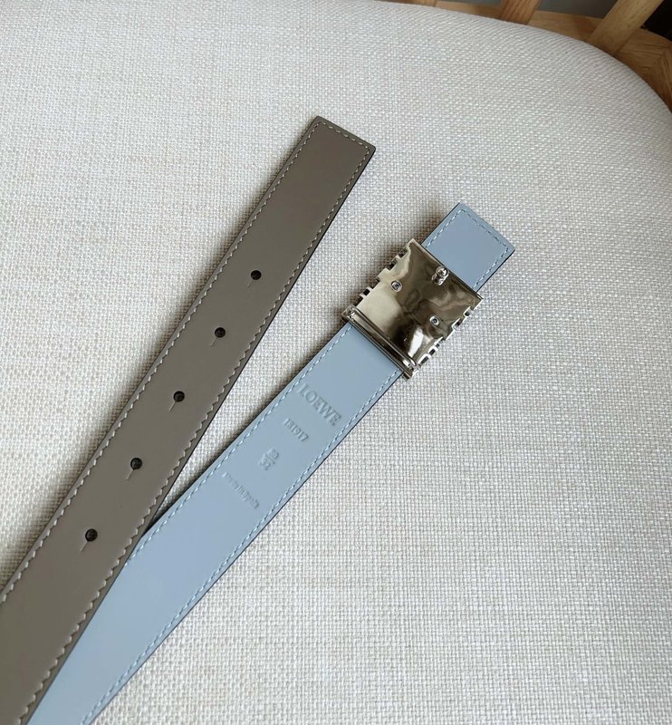 로에웨 LOEWE 스무스 소가죽 기하학적 버클 벨트 001-192648