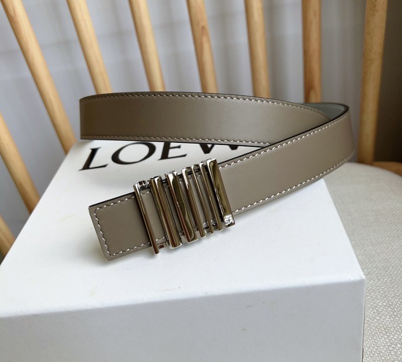 로에웨 LOEWE 스무스 소가죽 기하학적 버클 벨트 001-192648