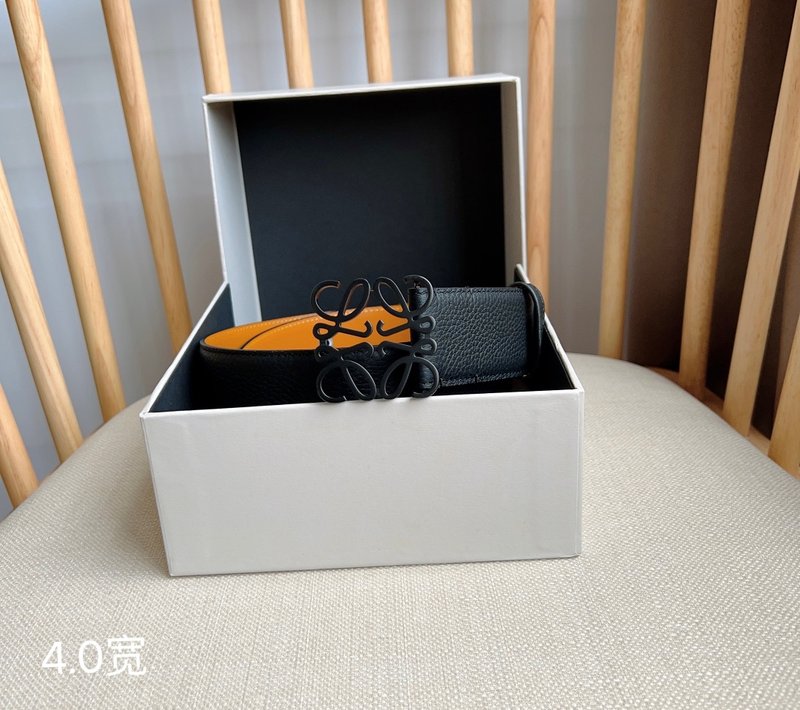 로에베 LOEWE 매장 동일 모델 그레인 가죽 벨트 001-192660