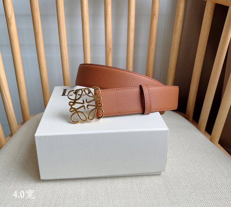 로에웨 LOEWE 그레인 가죽 핀 버클 벨트 001-192661