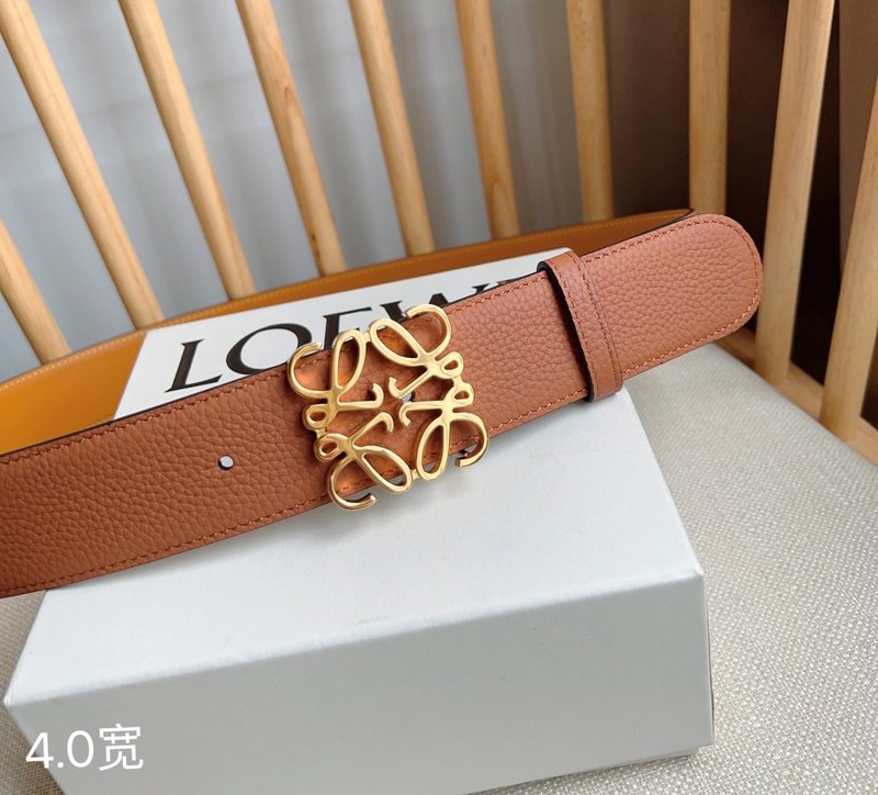 로에웨 LOEWE 그레인 가죽 핀 버클 벨트 001-192661