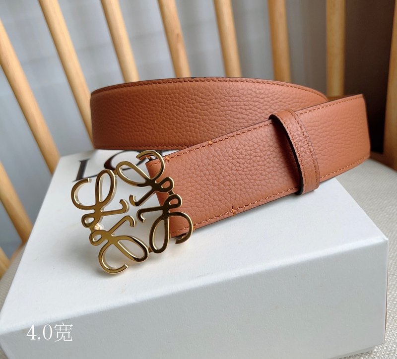 로에웨 LOEWE 그레인 가죽 핀 버클 벨트 001-192661