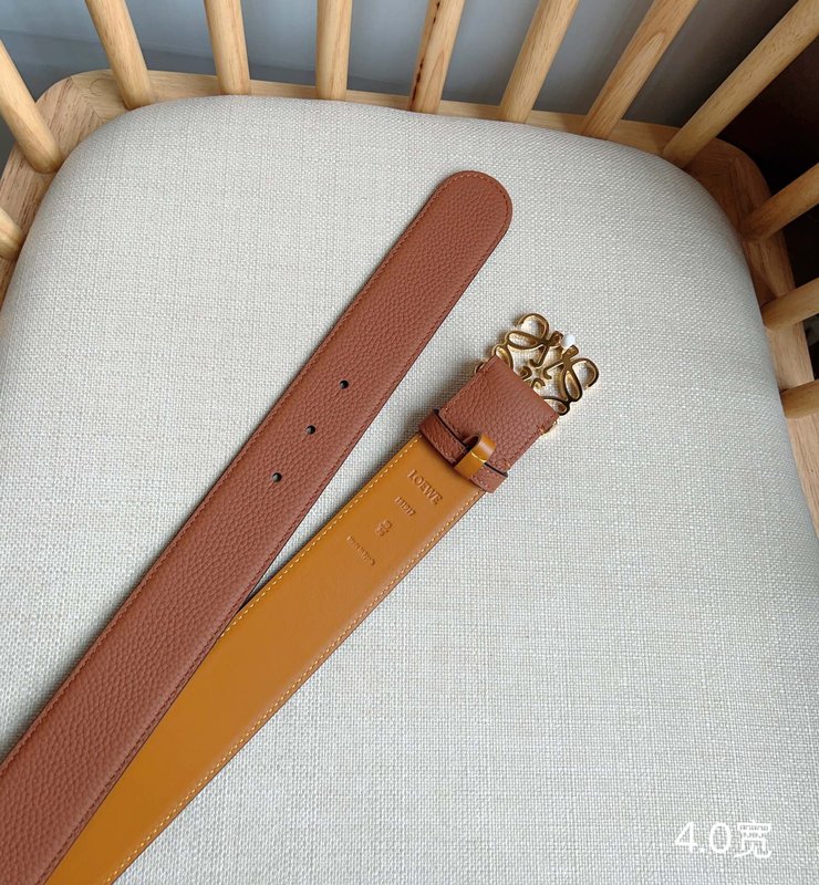 로에웨 LOEWE 그레인 가죽 핀 버클 벨트 001-192661