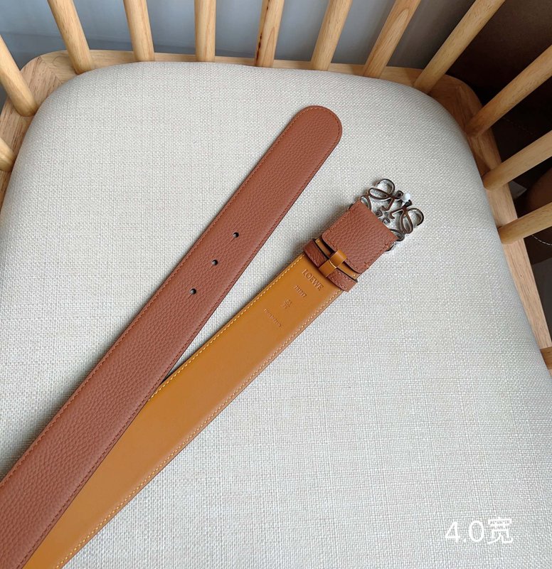 로에웨 LOEWE 그레인 가죽 핀 버클 벨트 001-192663