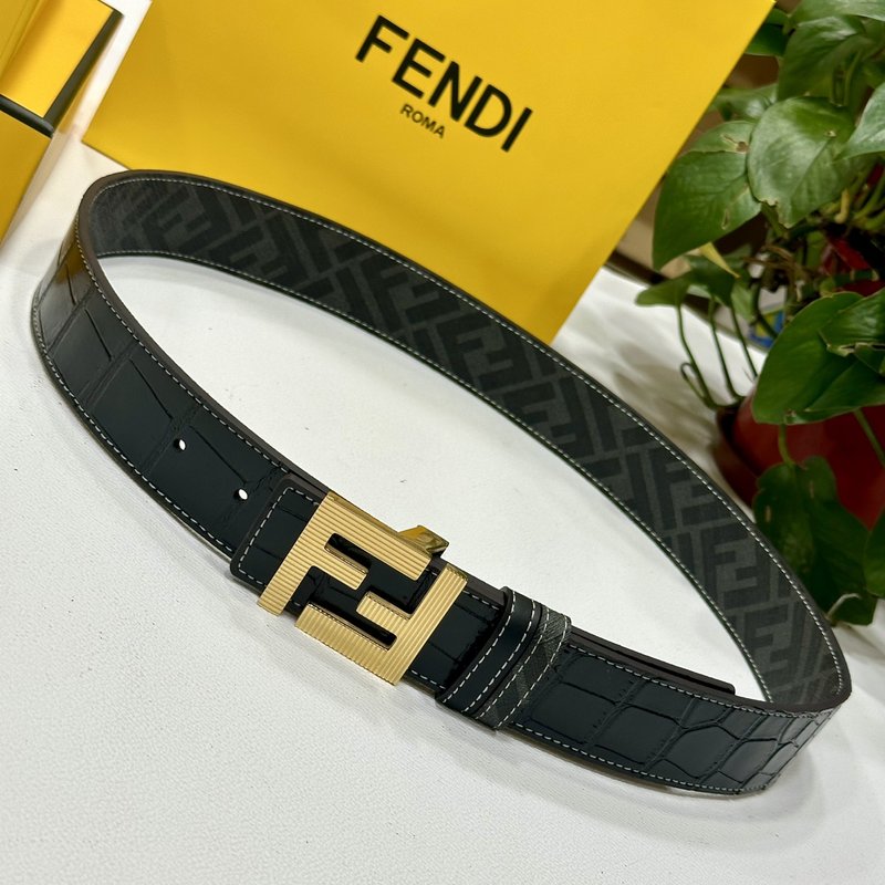 펜디 FENDI 블랙 더블 버클 양면 사용 벨트 001-192699