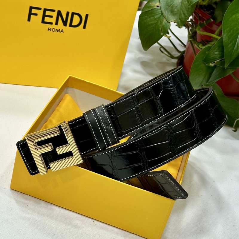 펜디 FENDI 블랙 더블 버클 양면 사용 벨트 001-192699