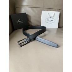 프라다 남성용 블랙 양면 가죽 벨트 001-192755