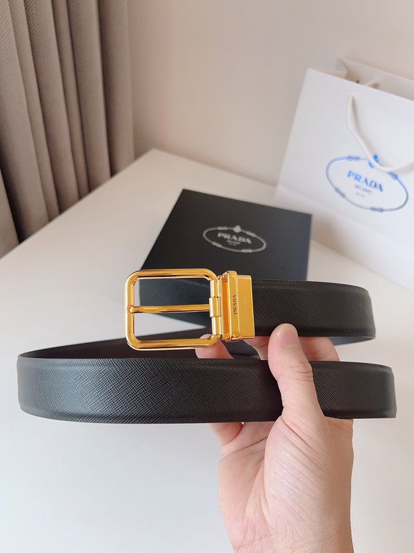 프라다 PRADA 블랙 벨트 35mm 001-192784