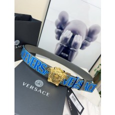 베르사체 양면 프린트 송아지 가죽 벨트 001-192884