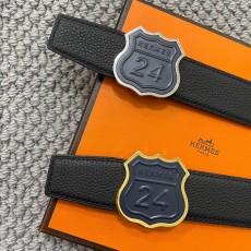 에르메스 양면 TOG 가죽 벨트 3.8cm 스테인리스 001-193071