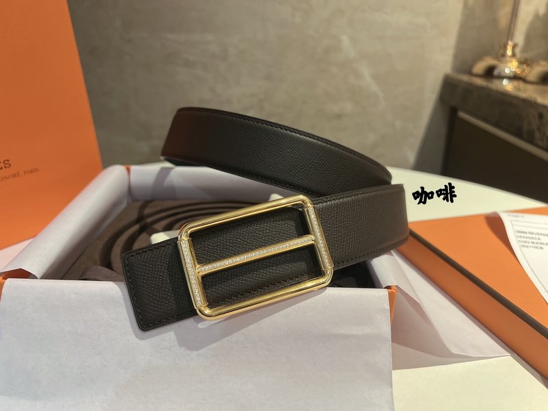 에르메스 블랙 가죽 벨트 3.8cm 001-193133