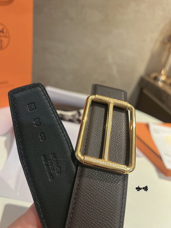 에르메스 블랙 가죽 벨트 3.8cm 001-193133