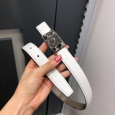 에르메스 양면 여성 벨트 실버 버클 화이트 001-193143