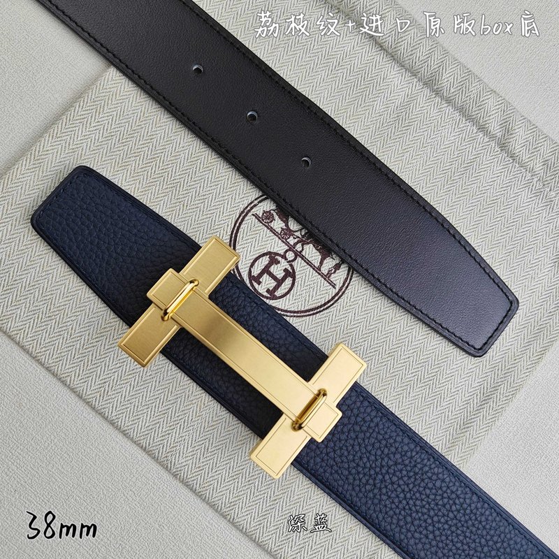 에르메스 양면 소가죽 벨트 38mm H 버클 001-193153