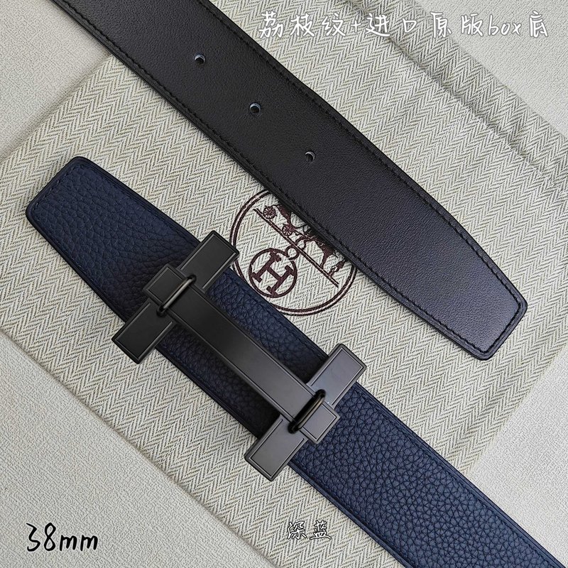 에르메스 양면 소가죽 벨트 38mm H 버클 001-193153