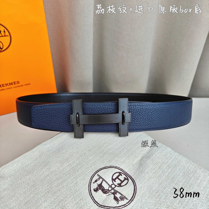 에르메스 양면 소가죽 벨트 38mm H 버클 001-193153