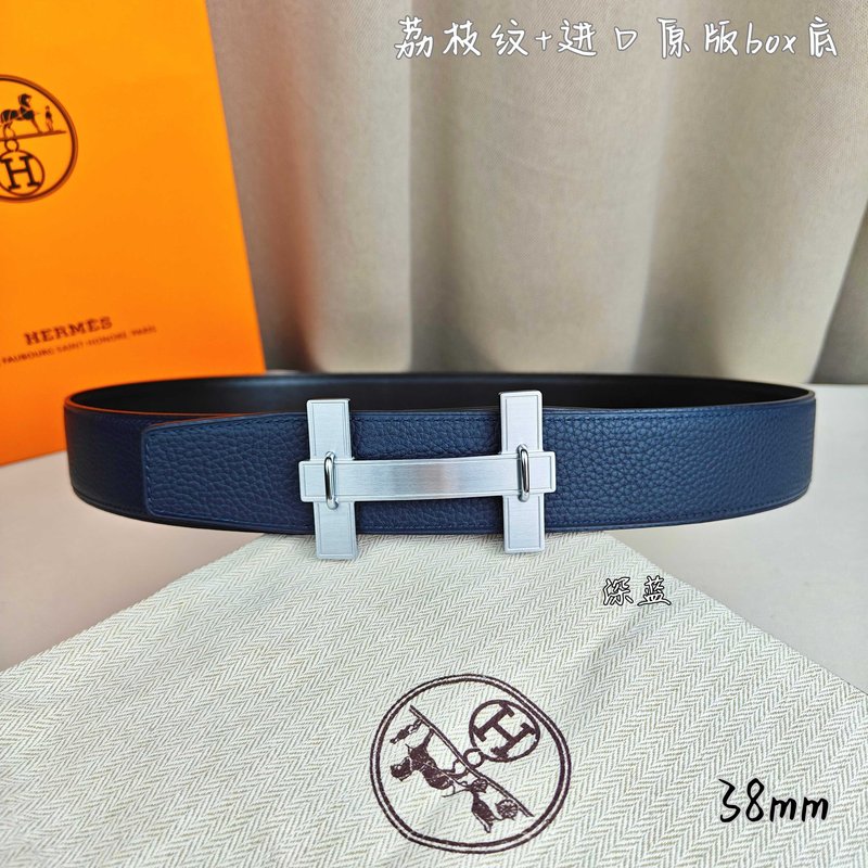에르메스 양면 소가죽 벨트 38mm H 버클 001-193153