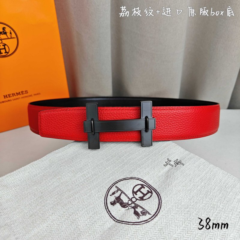 에르메스 양면 소가죽 벨트 38mm H 버클 001-193155