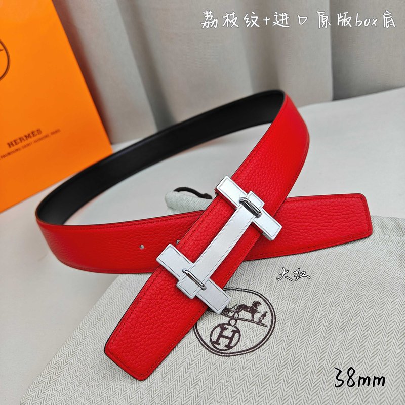 에르메스 양면 소가죽 벨트 38mm H 버클 001-193155