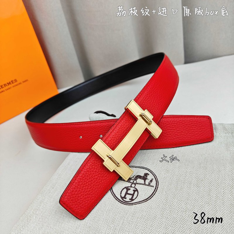 에르메스 양면 소가죽 벨트 38mm H 버클 001-193155