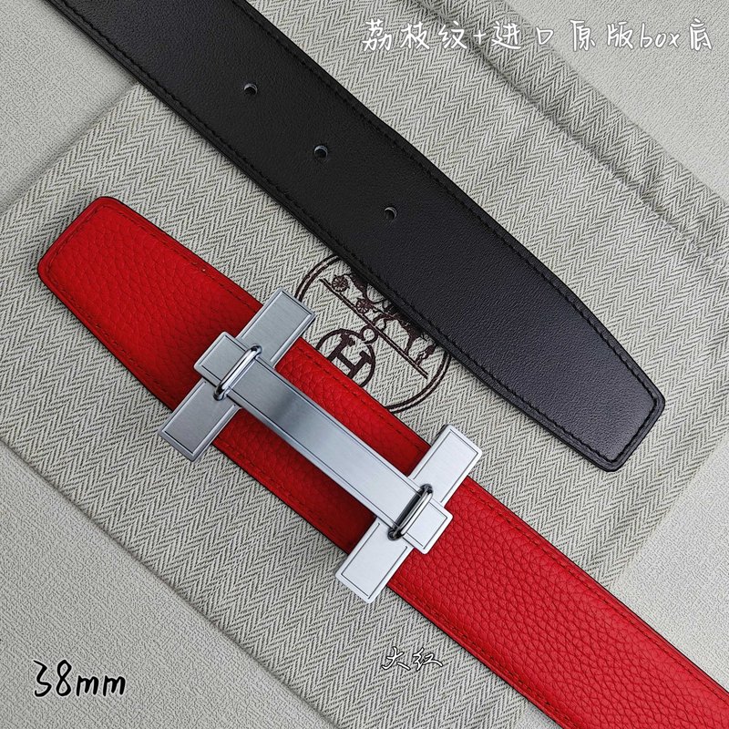 에르메스 양면 소가죽 벨트 38mm H 버클 001-193155