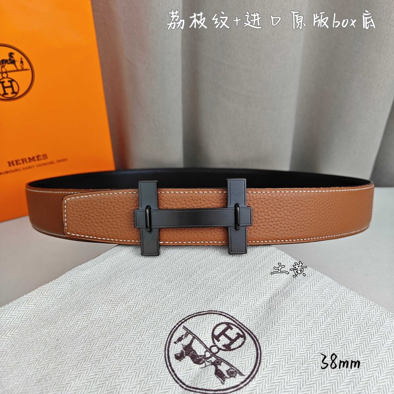 에르메스 양면 벨트 H 버클 소가죽 허리띠 001-193156