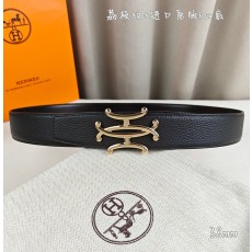 에르메스 더블 H 소 가죽 벨트 38mm 블랙 001-193157