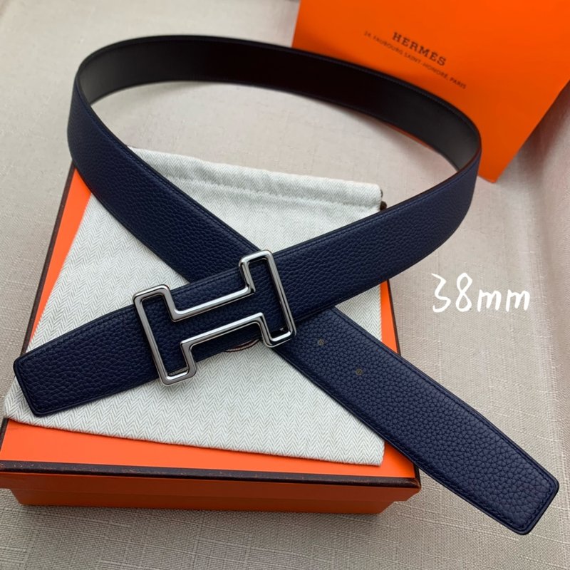 에르메스 양면 가죽 벨트 38mm 네이비 001-193176
