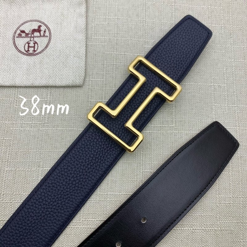 에르메스 양면 가죽 벨트 38mm 네이비 001-193176
