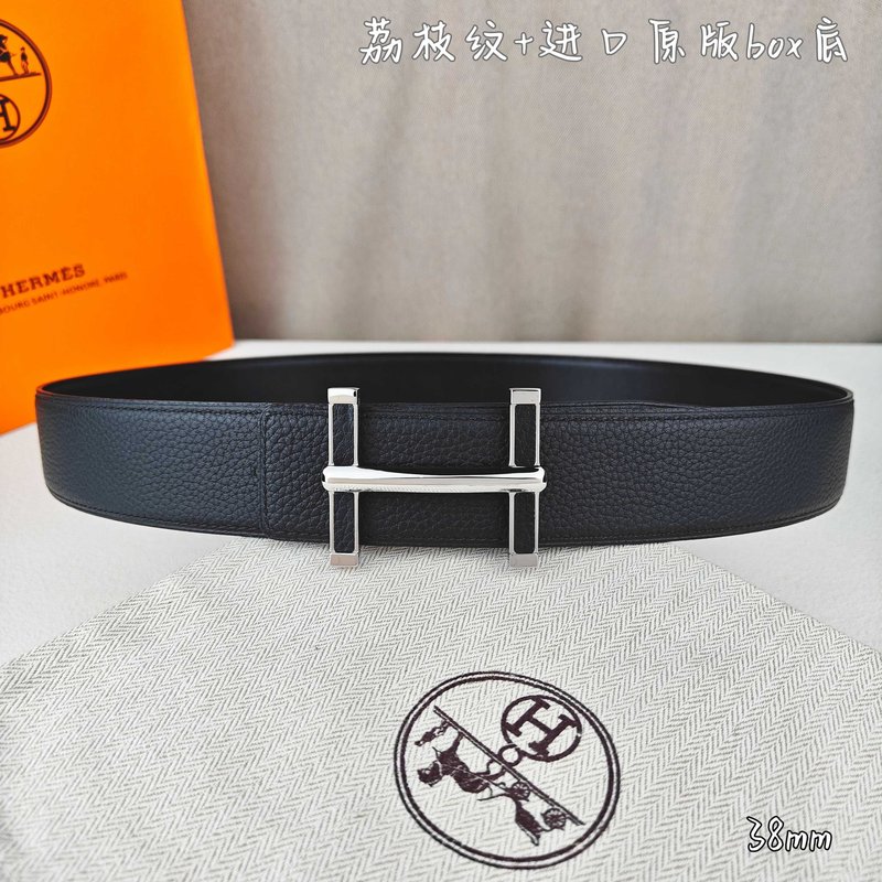 에르메스 클래식 H 버클 양면 가죽 벨트 38mm 001-193219