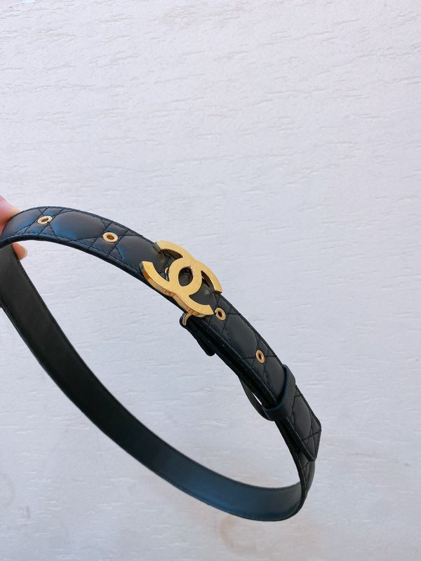 샤넬 3.0cm 양피 퀼팅 로고 버클 벨트 001-193261