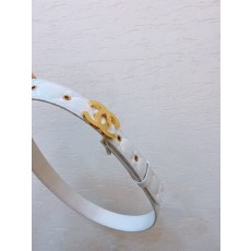 샤넬 양피 체크 자수 버클 벨트 001-193262