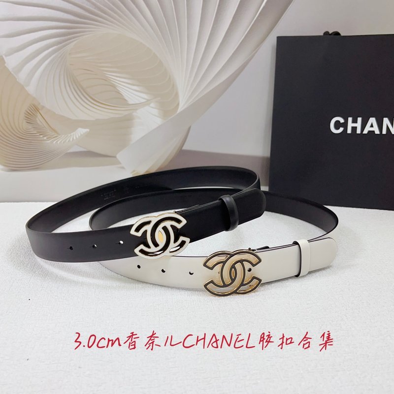 샤넬 3.0cm 양면 평직 벨트 001-193266