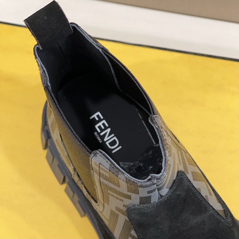 펜디 FENDI 블랙 가죽 앵클 부츠 001-193398