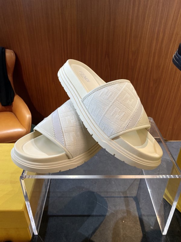펜디 FENDI 남성용 FF 자카드 슬리퍼 샌들 001-193435