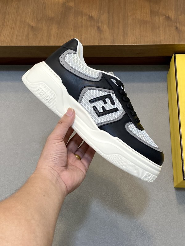 페디 나파 가죽 메쉬 캐주얼 스니커즈 001-193479