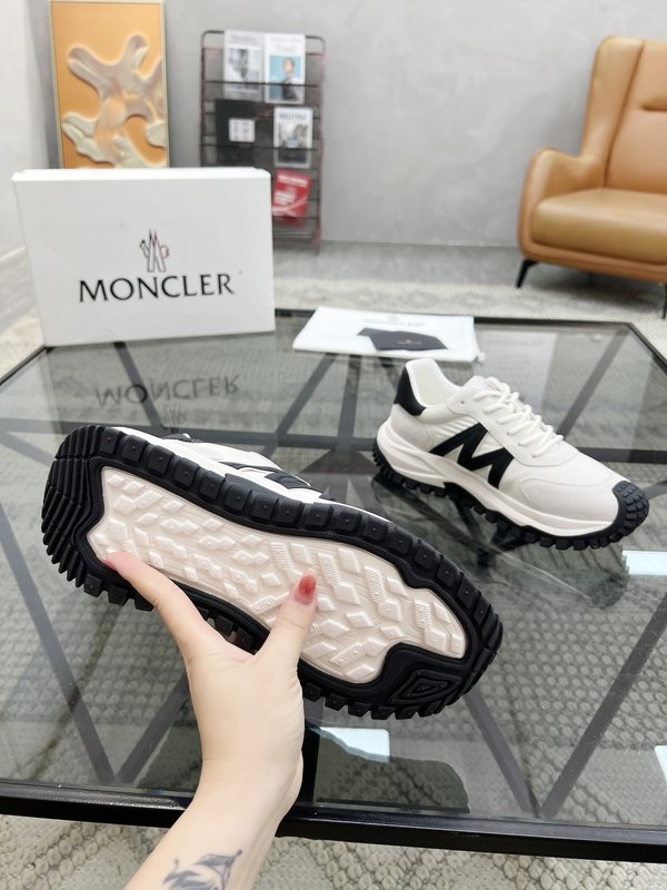 몽클레어 이탈리아 가죽 캔버스 캐주얼 운동화 001-193630