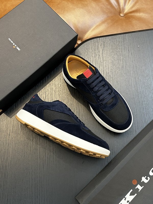 Kiton 남성 스웨이드 럭셔리 운동화 001-193830