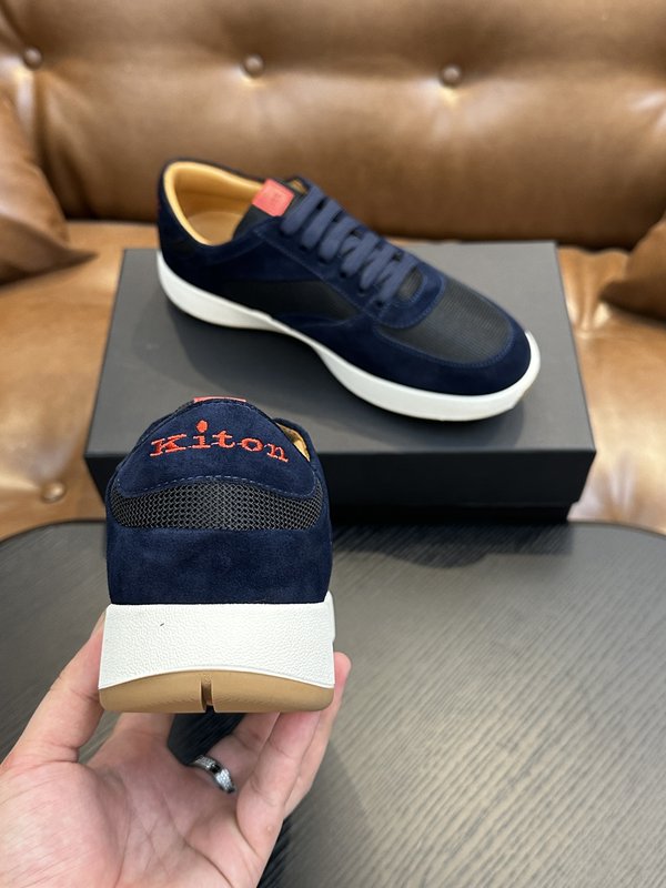 Kiton 남성 스웨이드 럭셔리 운동화 001-193830