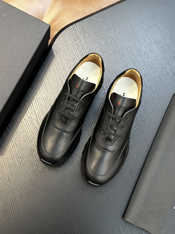 Kiton 남성 송아지 스웨이드 운동화 001-193834