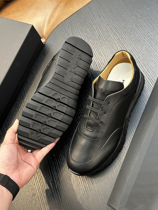 Kiton 남성 송아지 스웨이드 운동화 001-193834