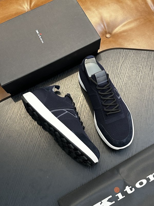 Kiton 남성 니트 소재 운동화 001-193851