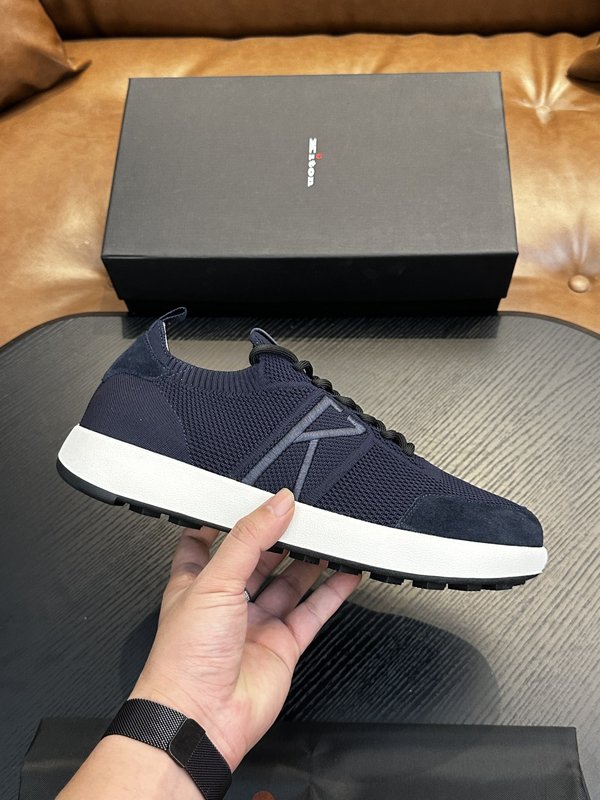 Kiton 남성 니트 소재 운동화 001-193851