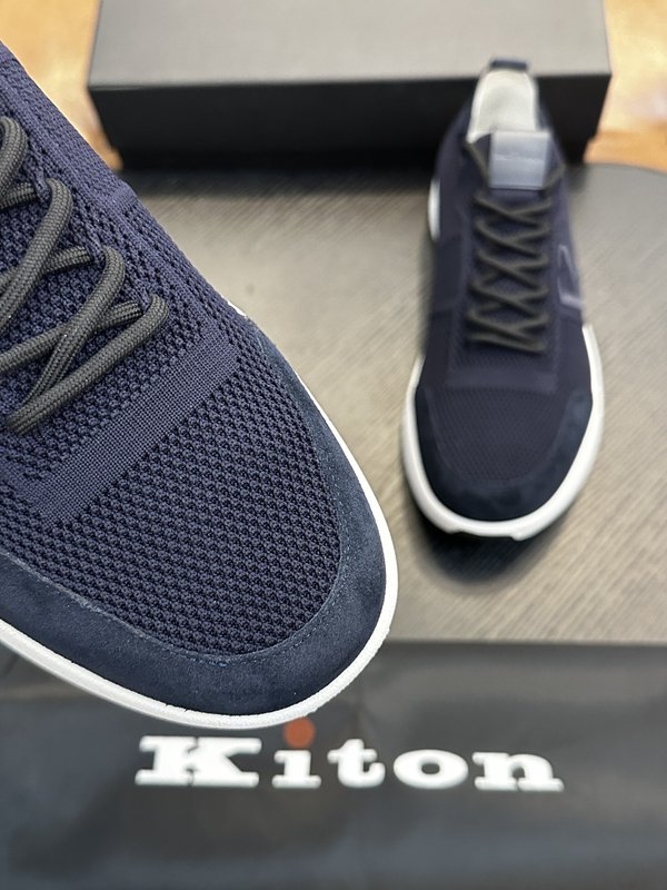 Kiton 남성 니트 소재 운동화 001-193851