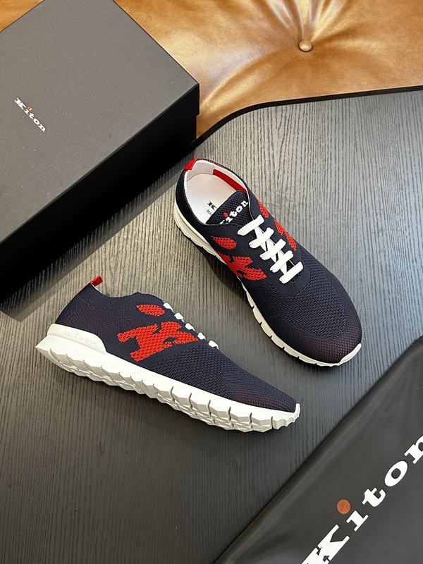 Kiton 남성 니트 소재 운동화 001-193891