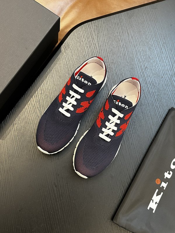 Kiton 남성 니트 소재 운동화 001-193891