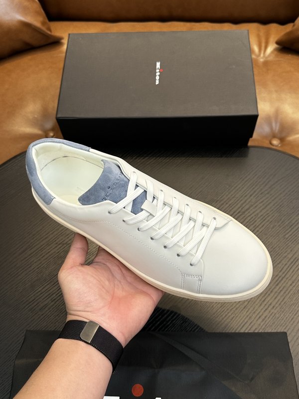 Kiton 남성 송아지 가죽 스니커즈 001-193895